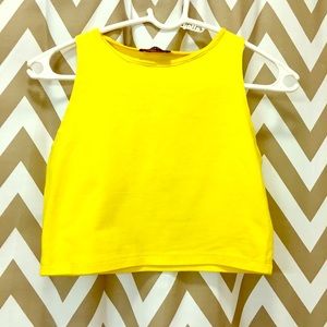 Yellow Razorback crop top